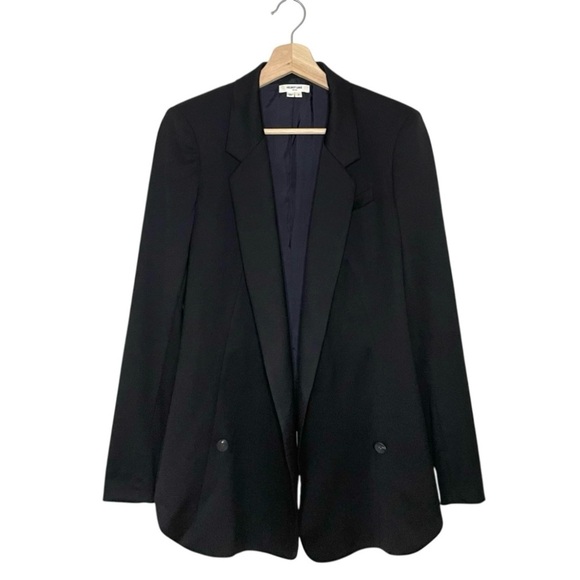 Helmut Lang Smoking Wool Tuxedo Blazer Notch Lapel Low-Hi Jacket Black 2 - Picture 1 of 15